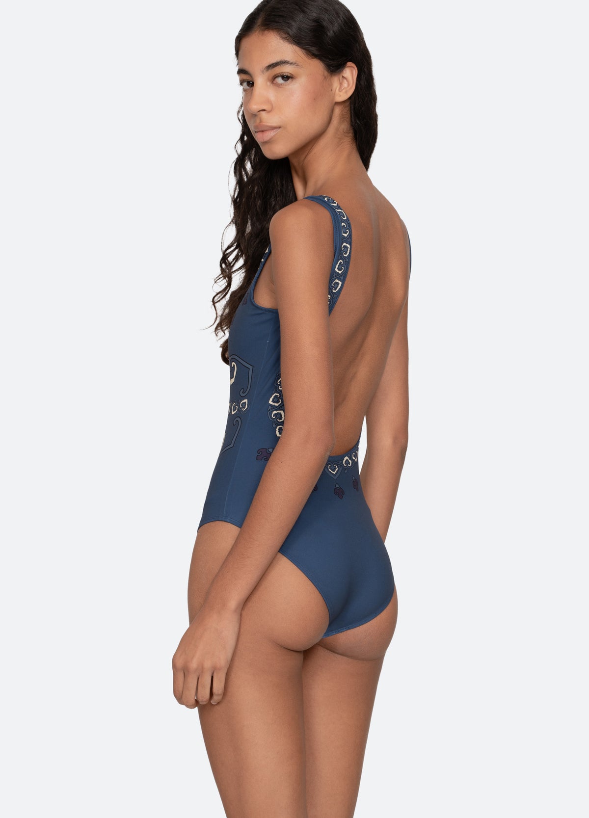 navy-blaise one piece-back view - 9
