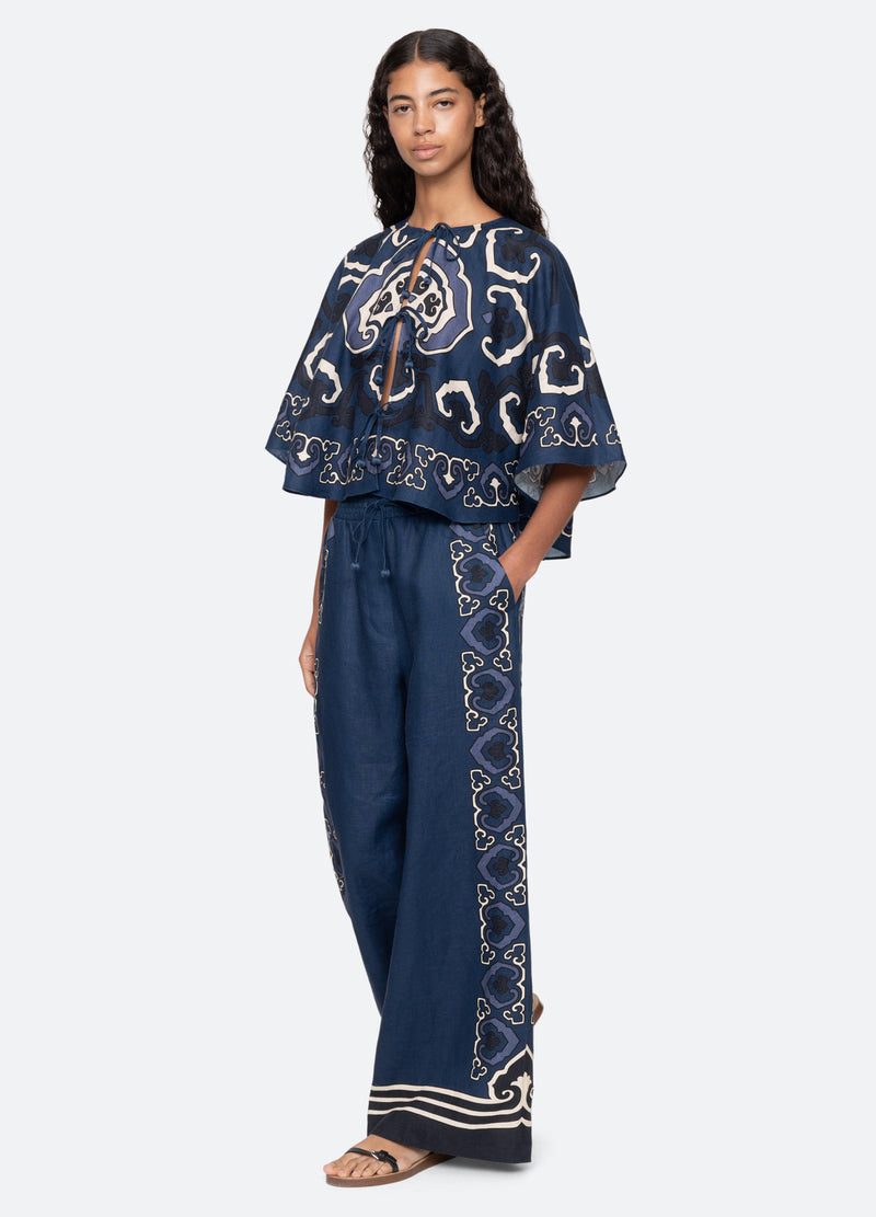 navy-blaise top-full body view - 8