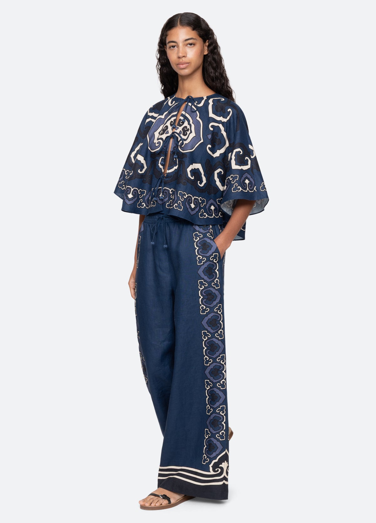 navy-blaise pants-full body view - 7