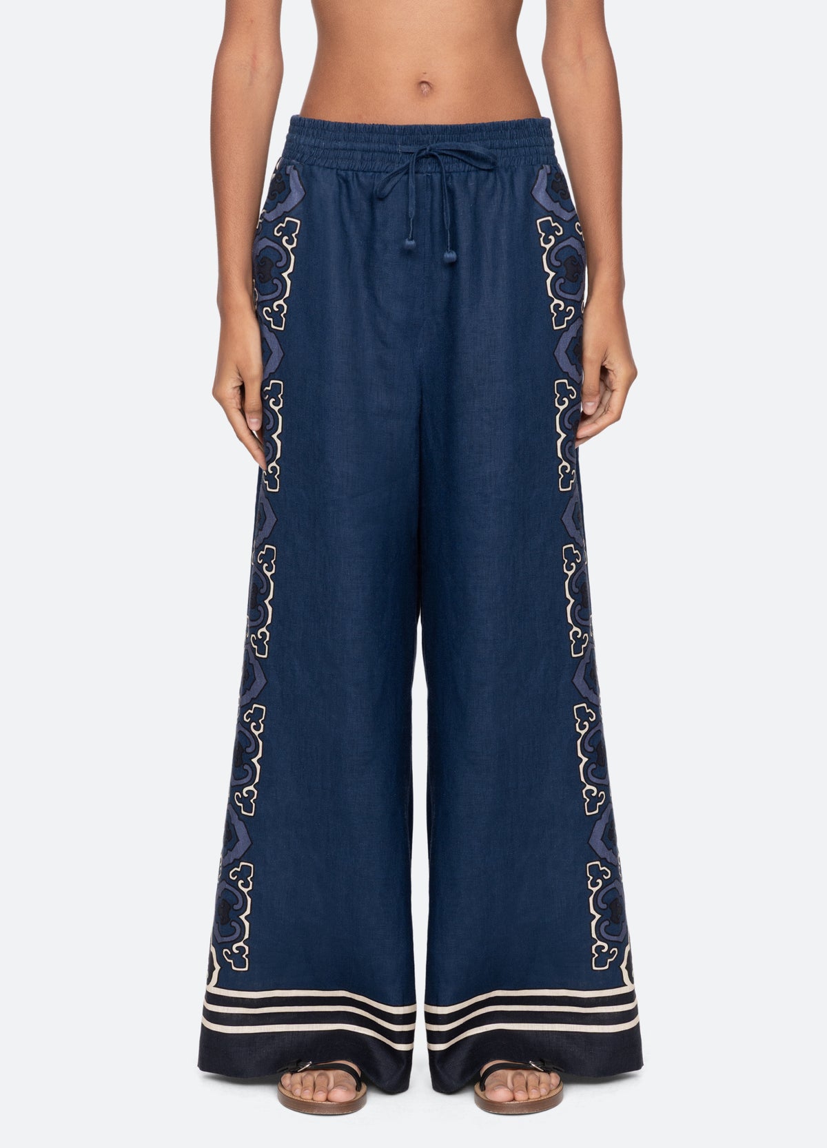 navy-blaise pants-front view - 2