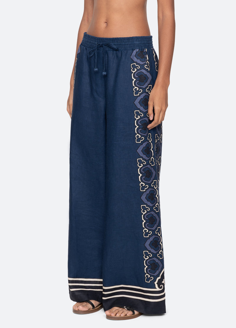 navy-blaise pants-three quarter view - 5