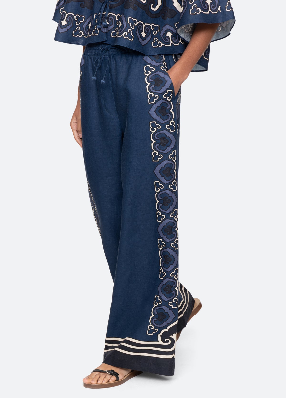 navy-blaise pants-walking view - 6