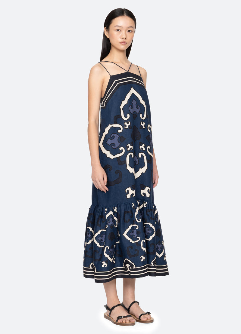 navy-blaise dress-three quarter view - 5