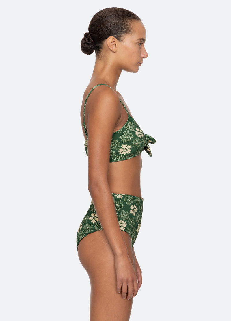 green-gloria bikini top-side view - 3