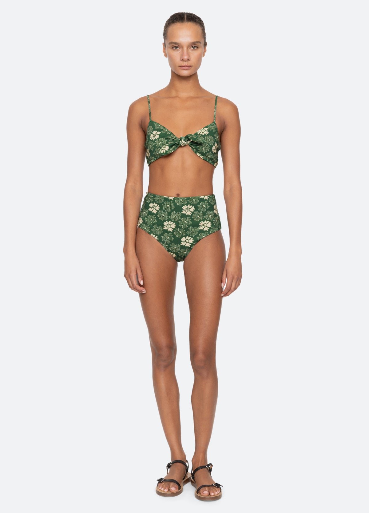 green-gloria bikini bottom-full body view - 2
