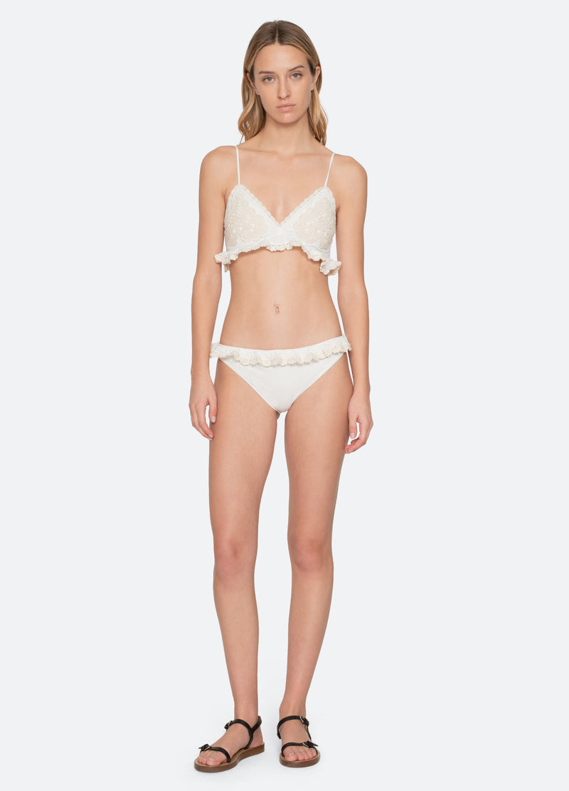 white-madelyn bikini top-full body view - 7