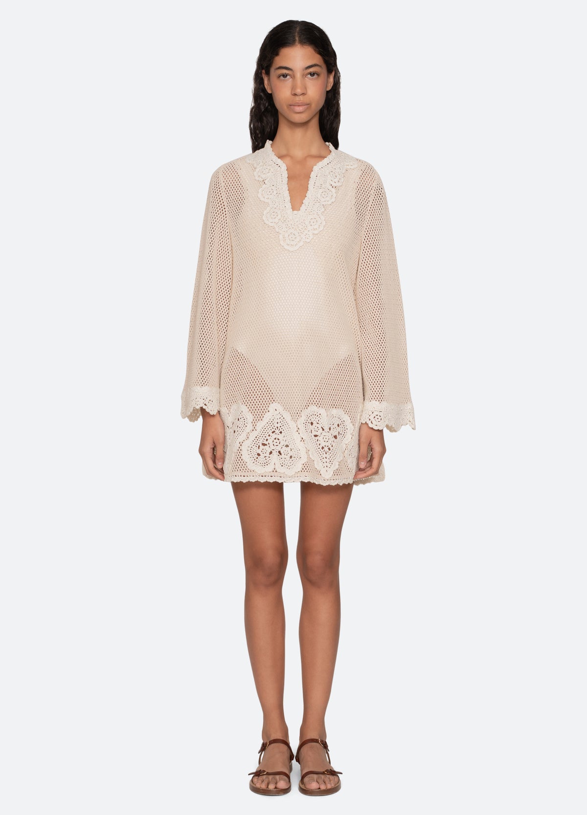 cream-madelyn tunic-front view 2 - 6