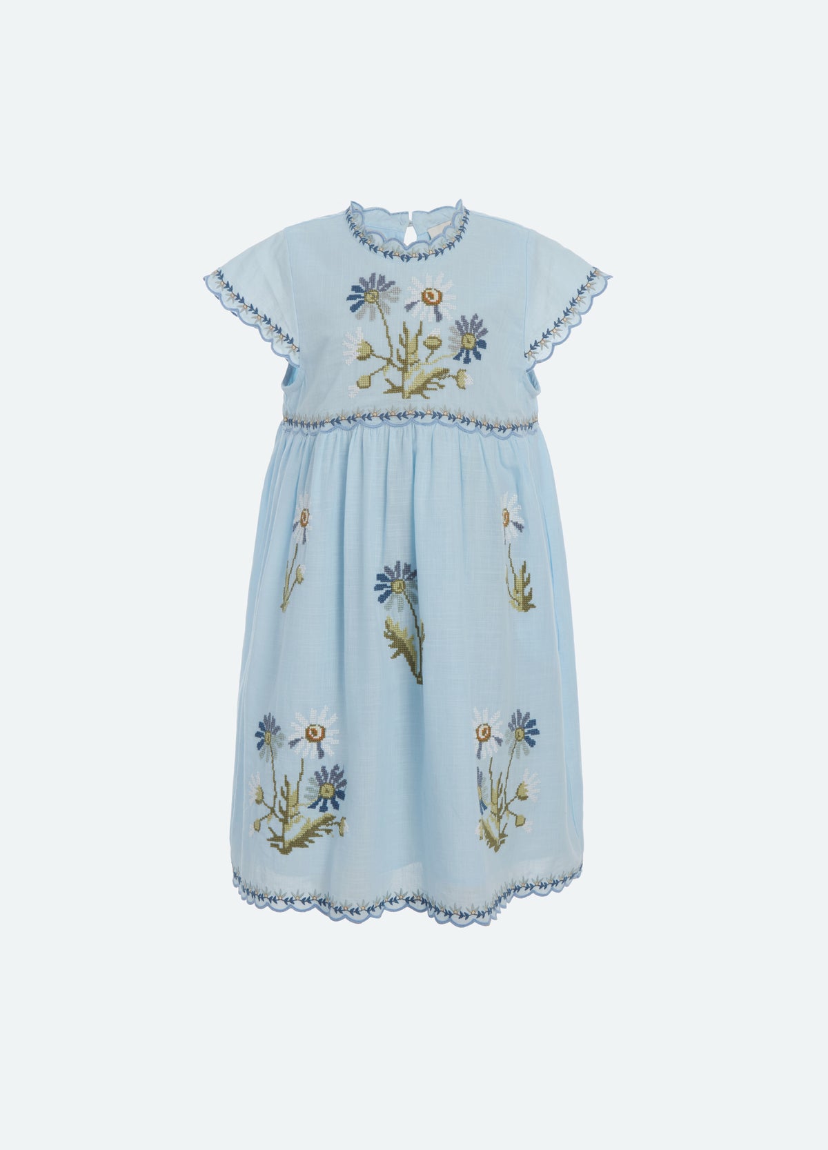 blue-ayda kids dress-front view - 2