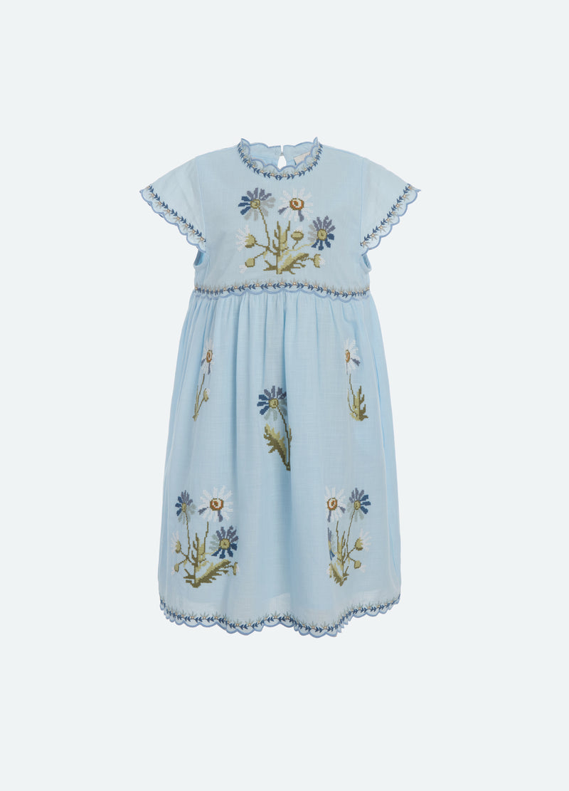 blue-ayda kids dress-front view - 2