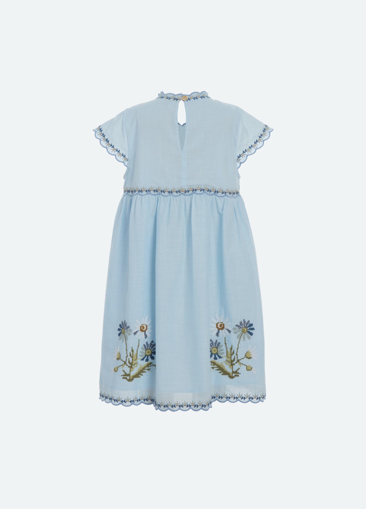 blue-ayda kids dress-back view - 3