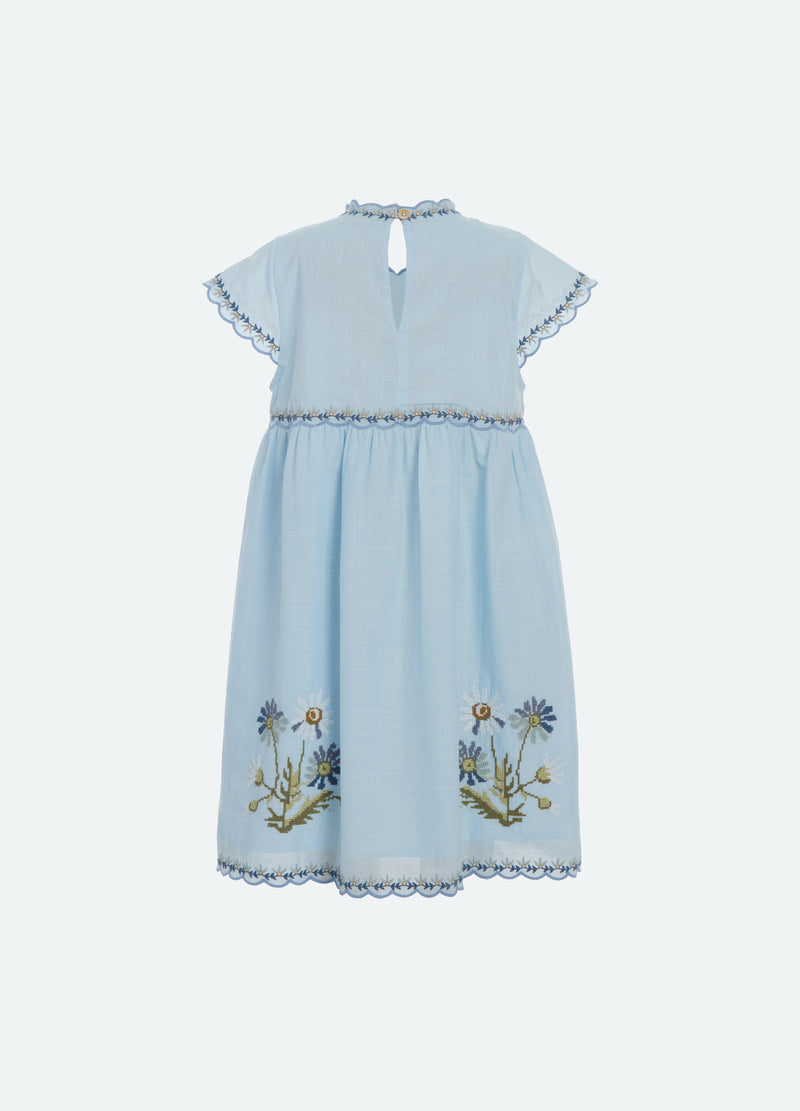 blue-ayda kids dress-back view - 3