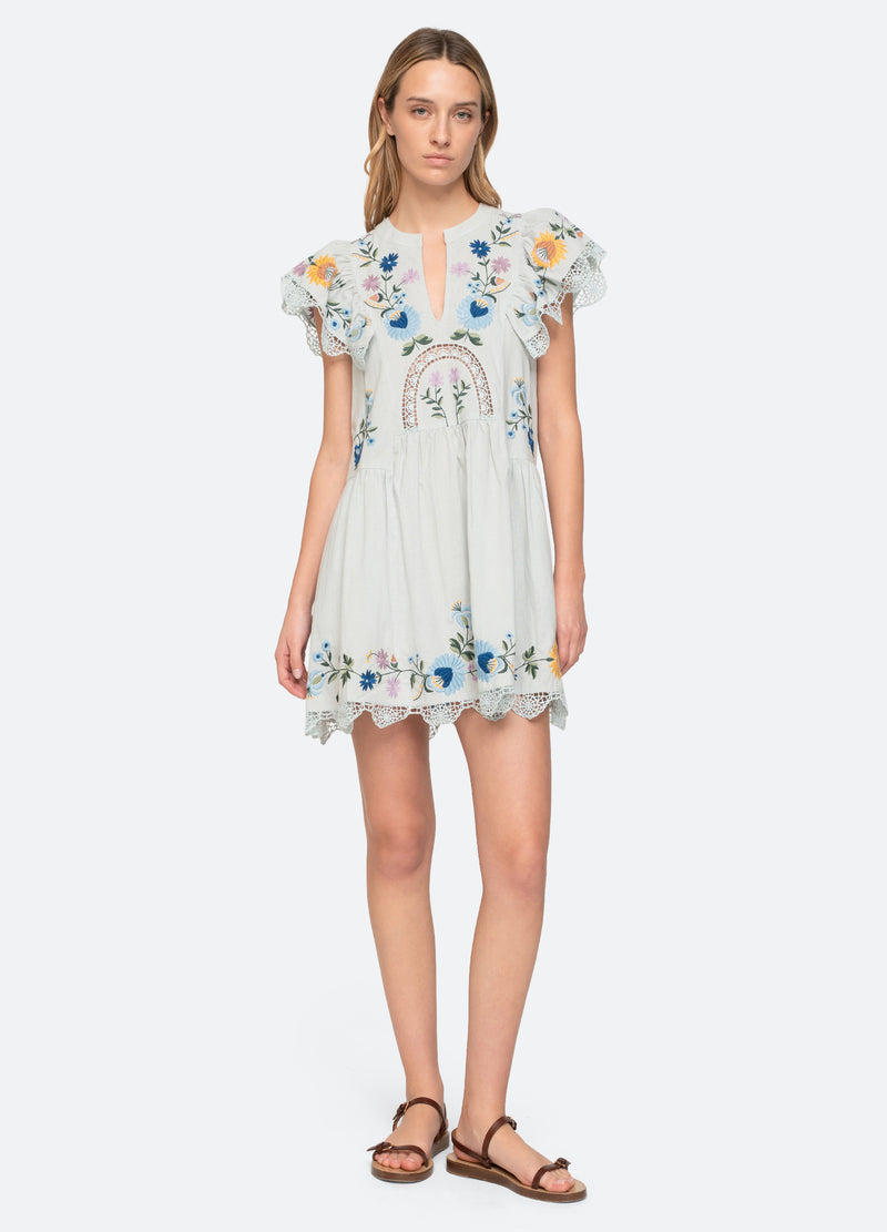 sky-celia s/s dress-front view - 1