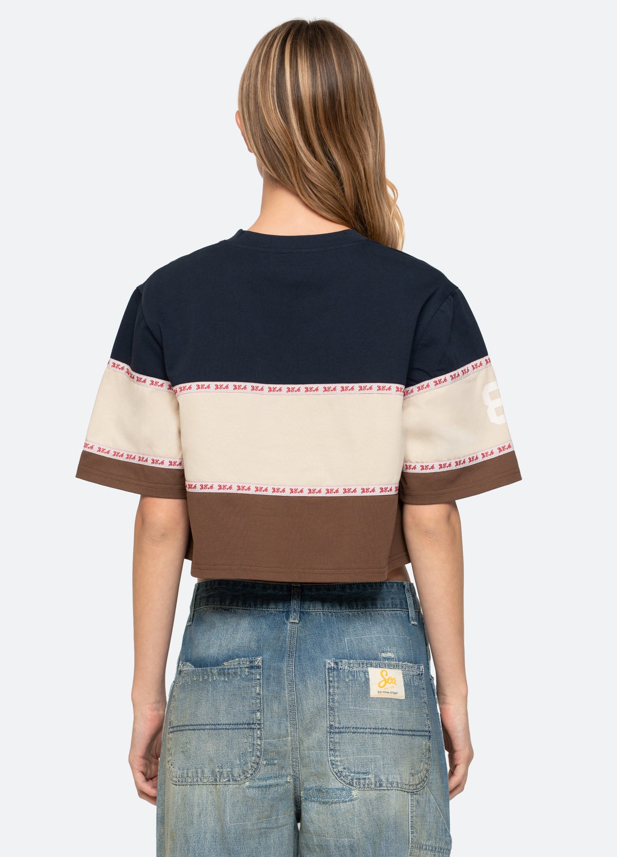 multi-finnley cropped t-shirt-back view - 2