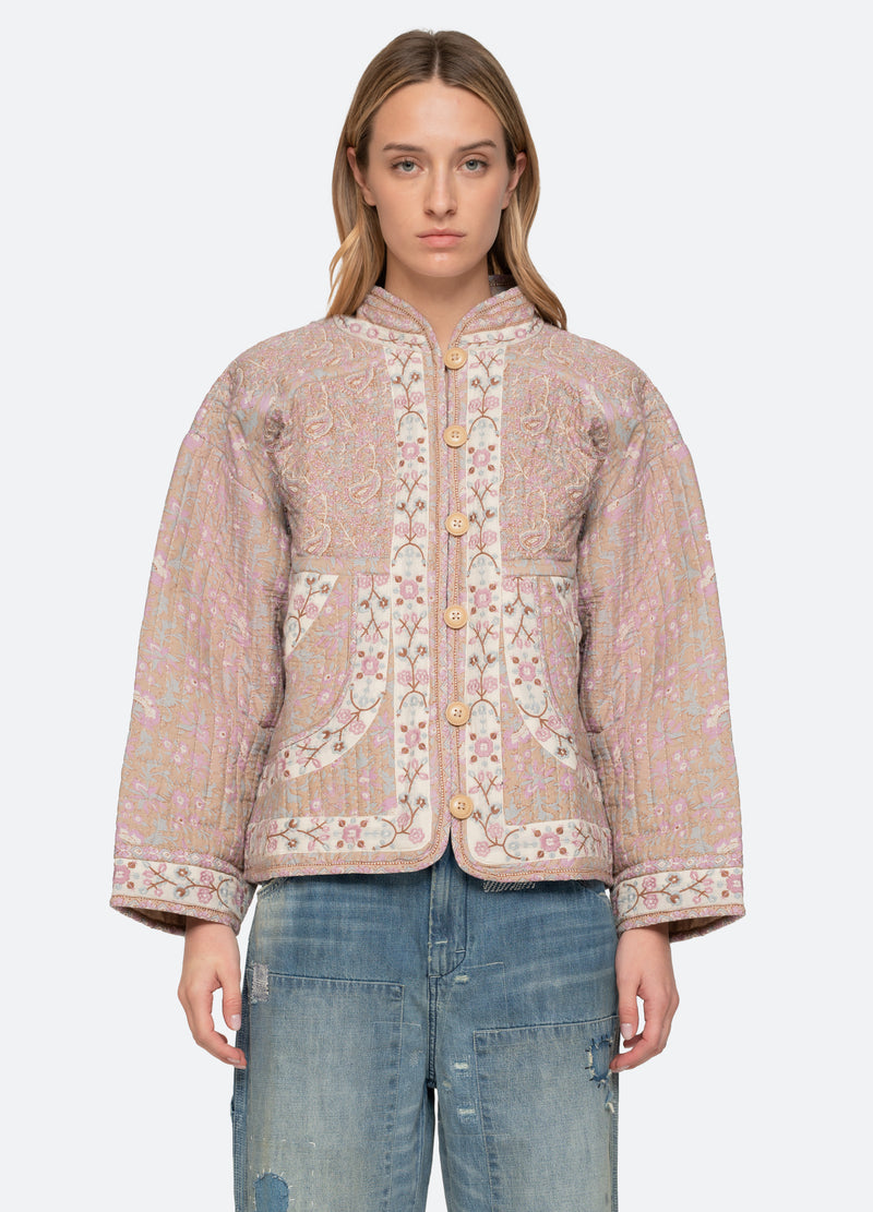 pink-gisela jacket-front view - 1