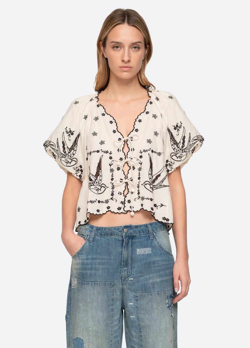 cream-kingsley top-front view - 9