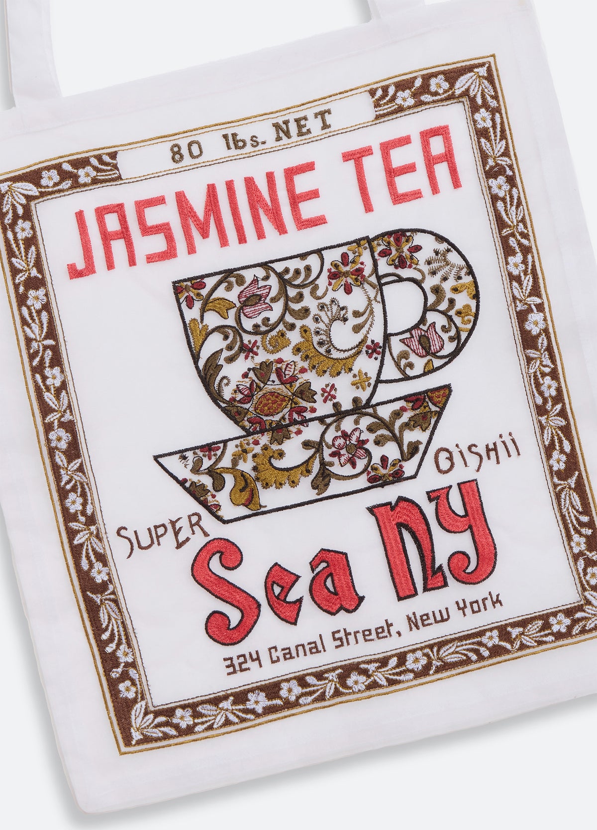 multi-jasmine tea tote-editorial view - 2