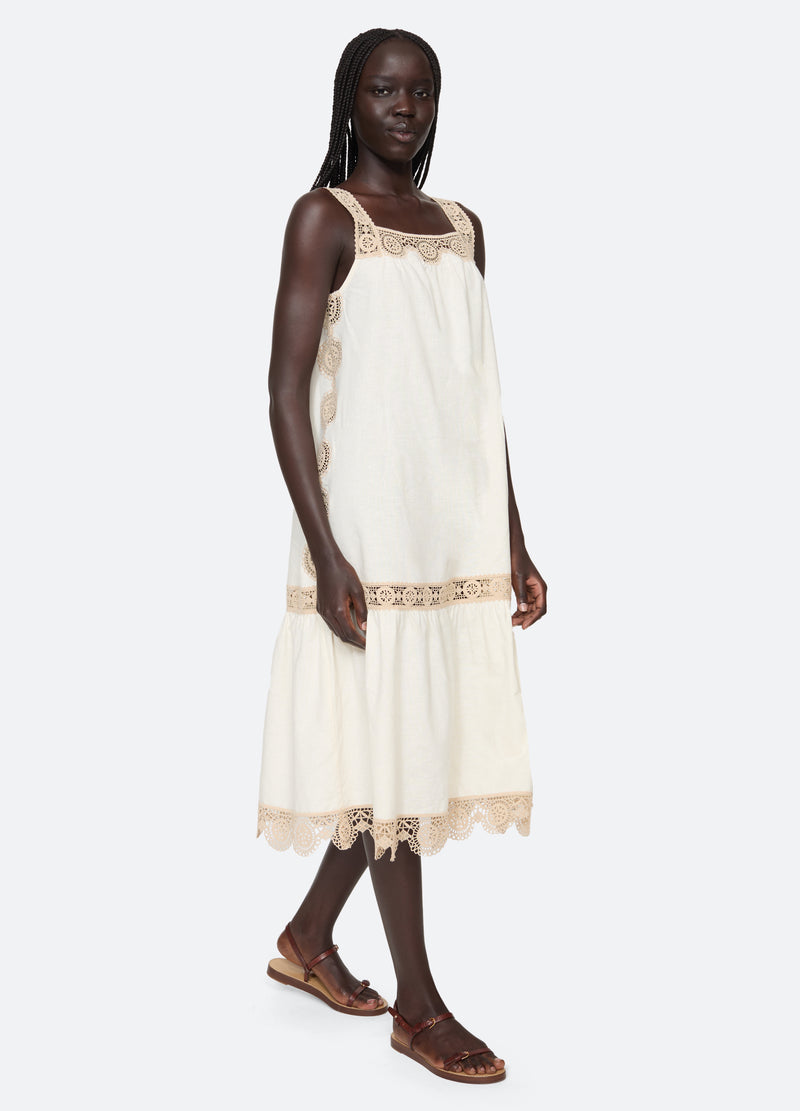 ecru-niamh dress-walking view - 2