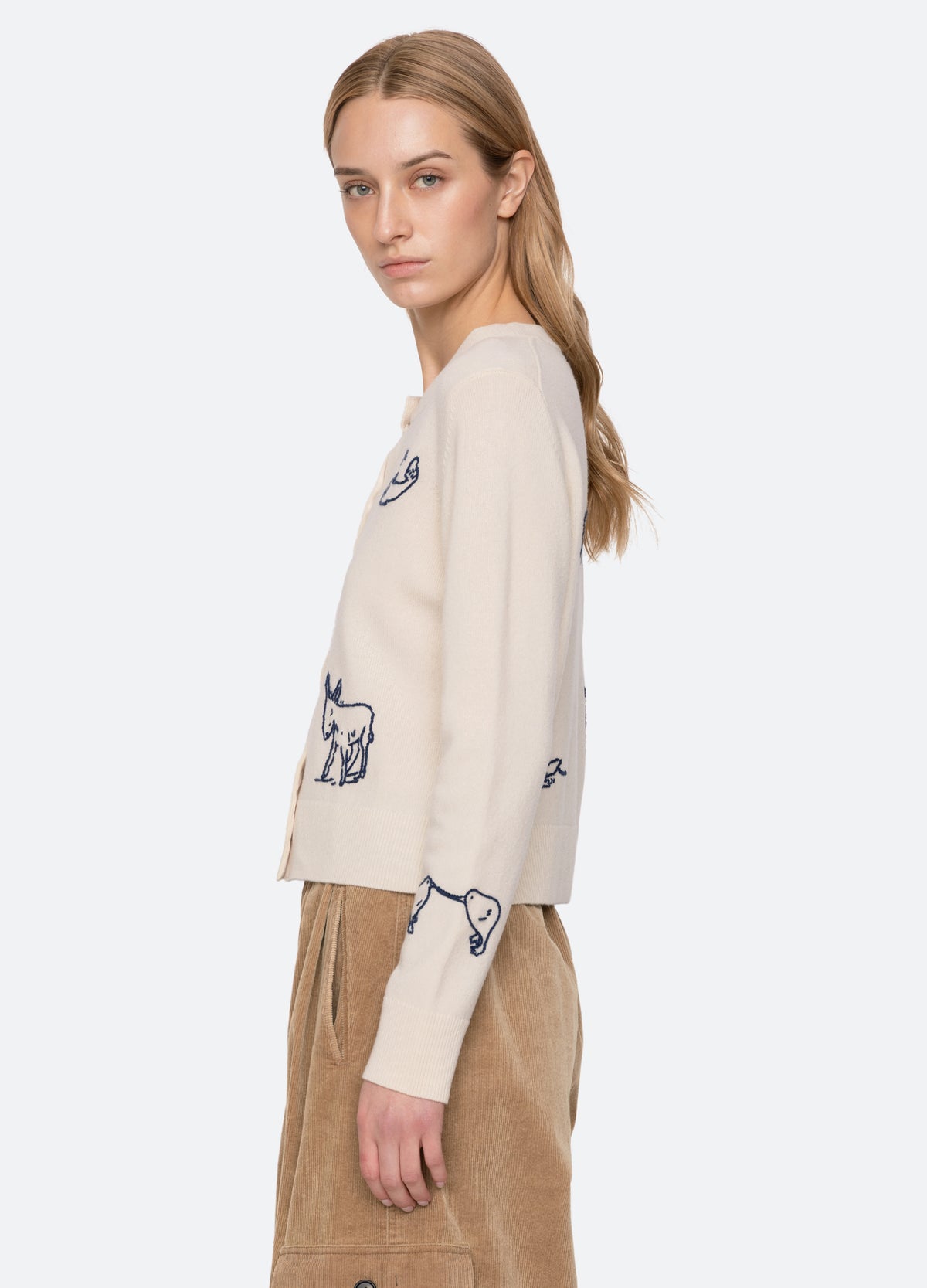 ivory-demi cardigan-side view 2 - 5