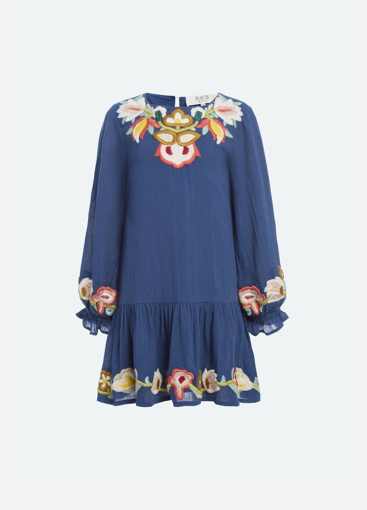navy-wilhelmina kids dress-front view