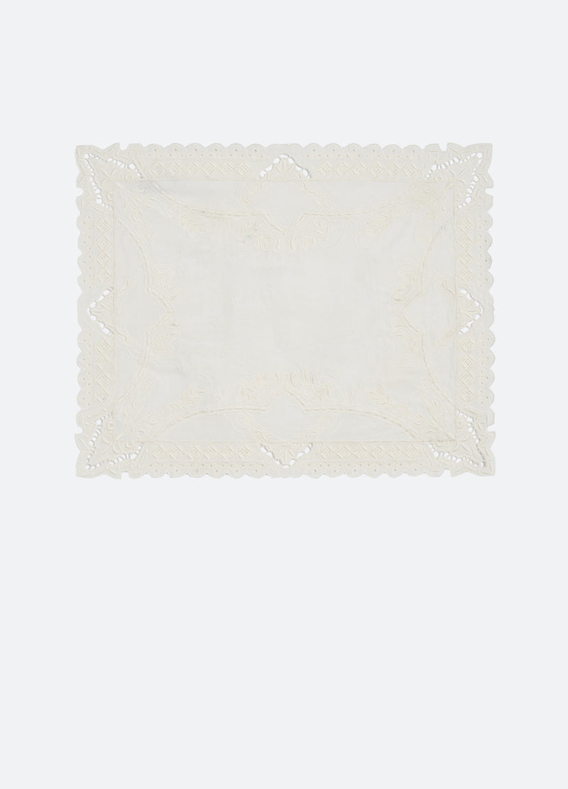 cream-anita placemat-flat view - 1
