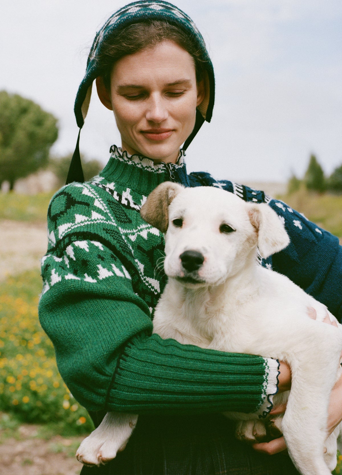 multi-inez fair isle headband-editorial view - 2