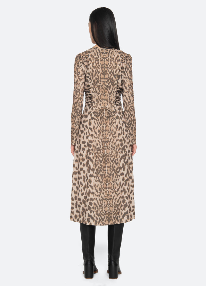 cream-claude l/s dress-back view - 9