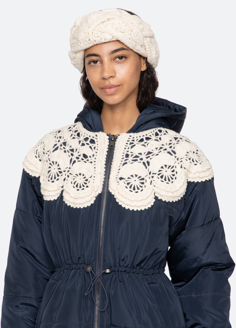 cream-alena headband-front view - 3