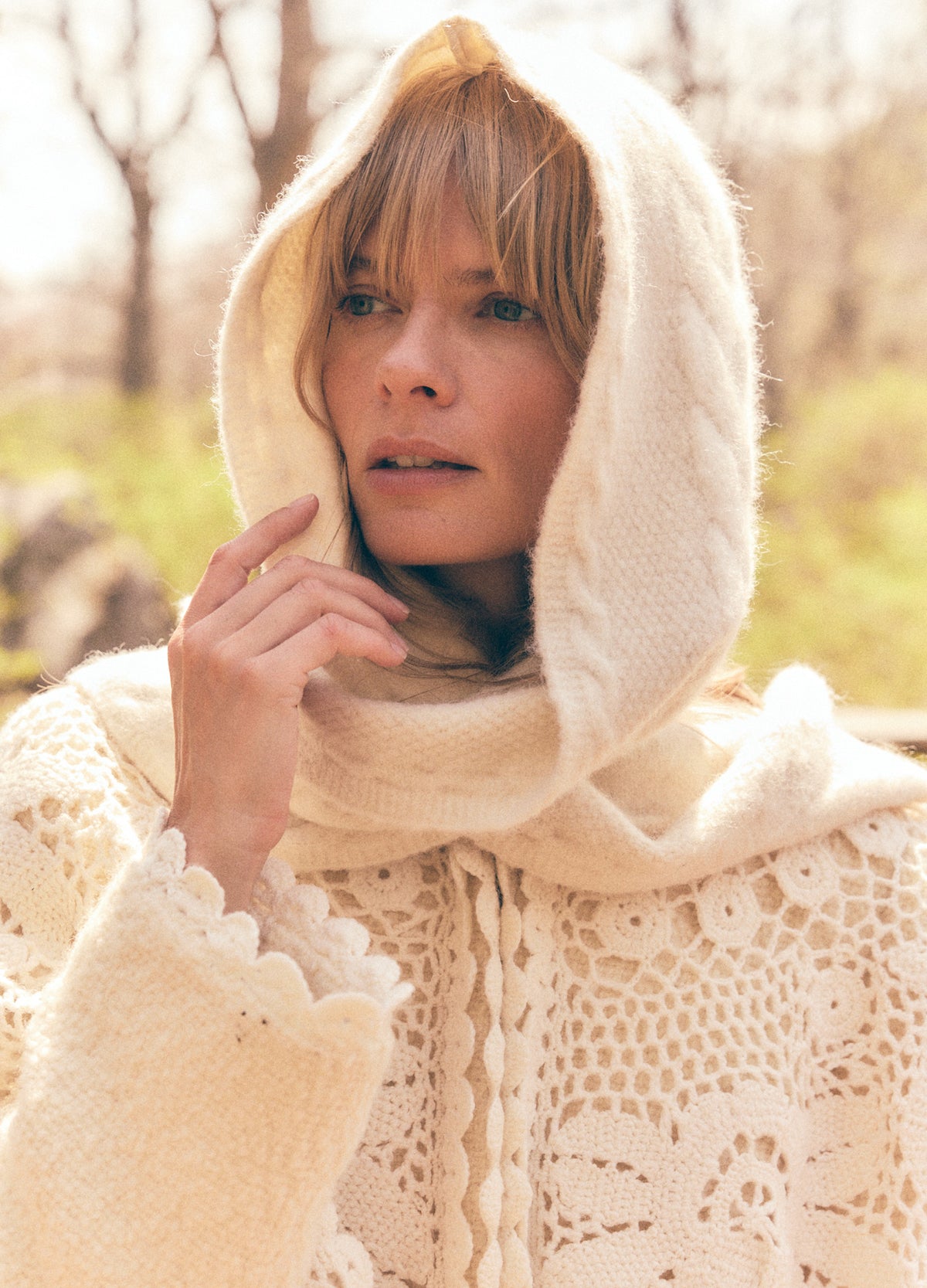 cream-allen scarf hat-editorial view - 5