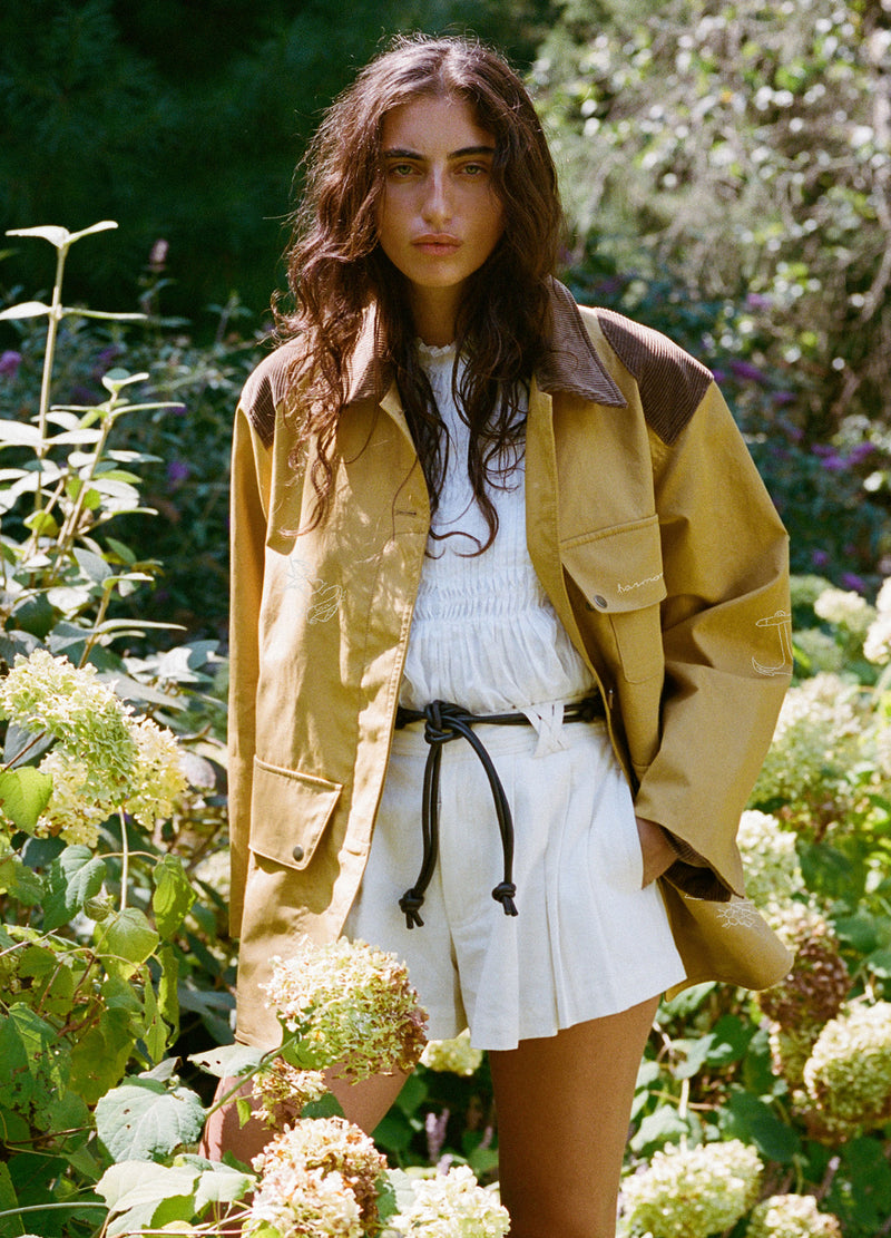 yellow-clyde barn jacket-editorial view - 1