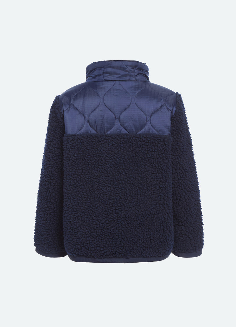 navy-patton kids jacket-back view - 2