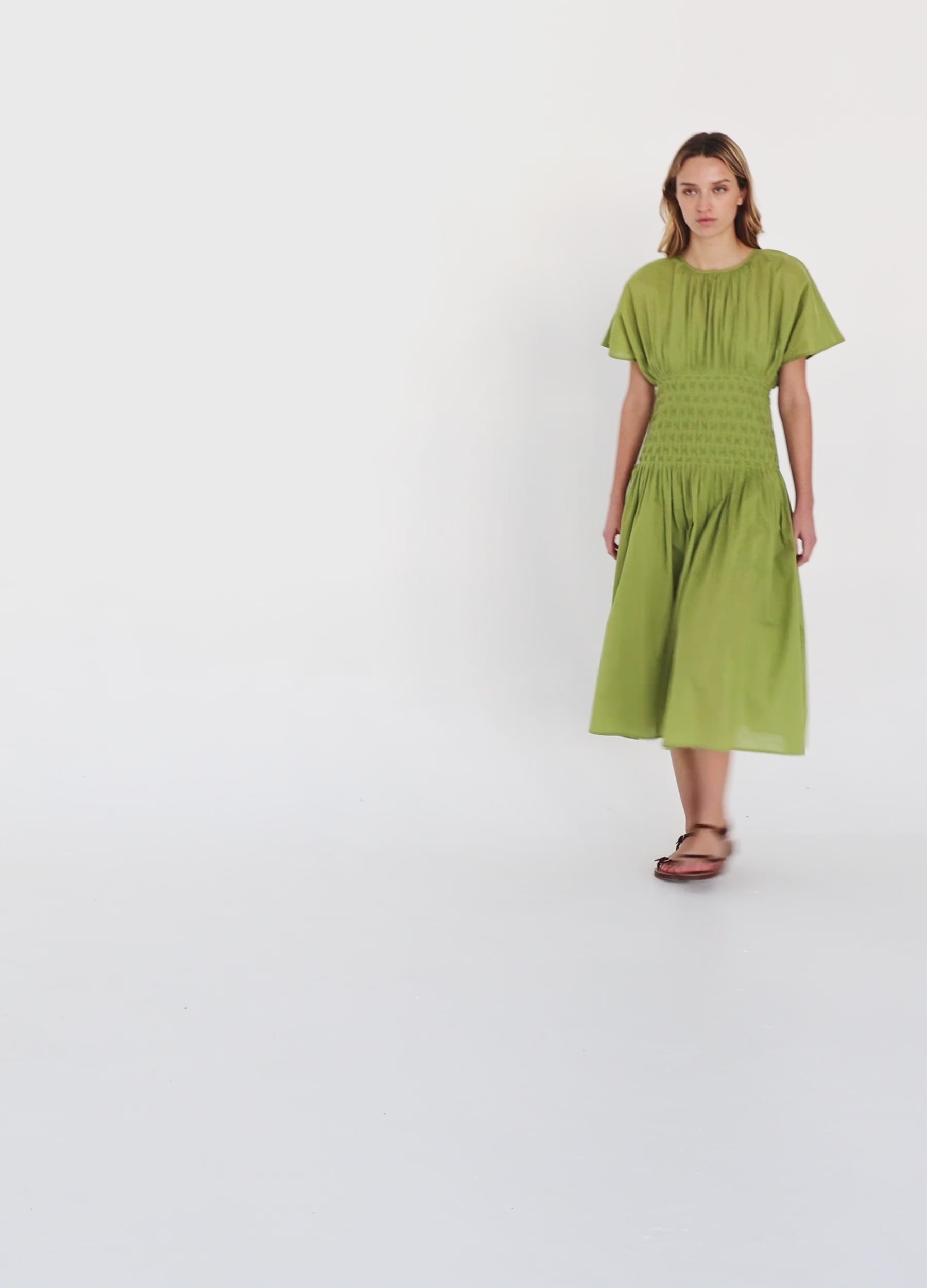 sea ny green dress Sea NY Sullivan Midi Shirt Dress main image 0