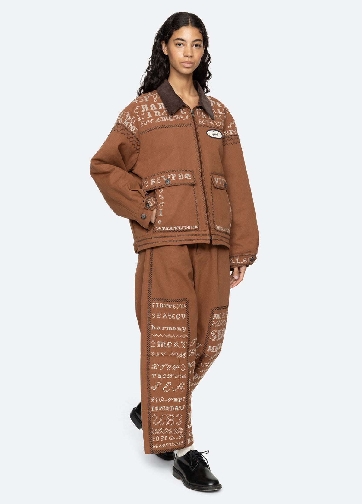 cognac-kit pants-full body view - 7