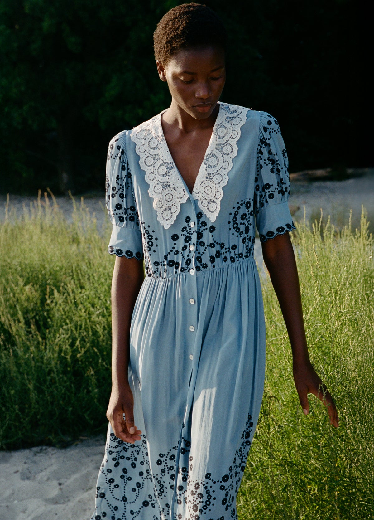 blue-frances dress-editorial view