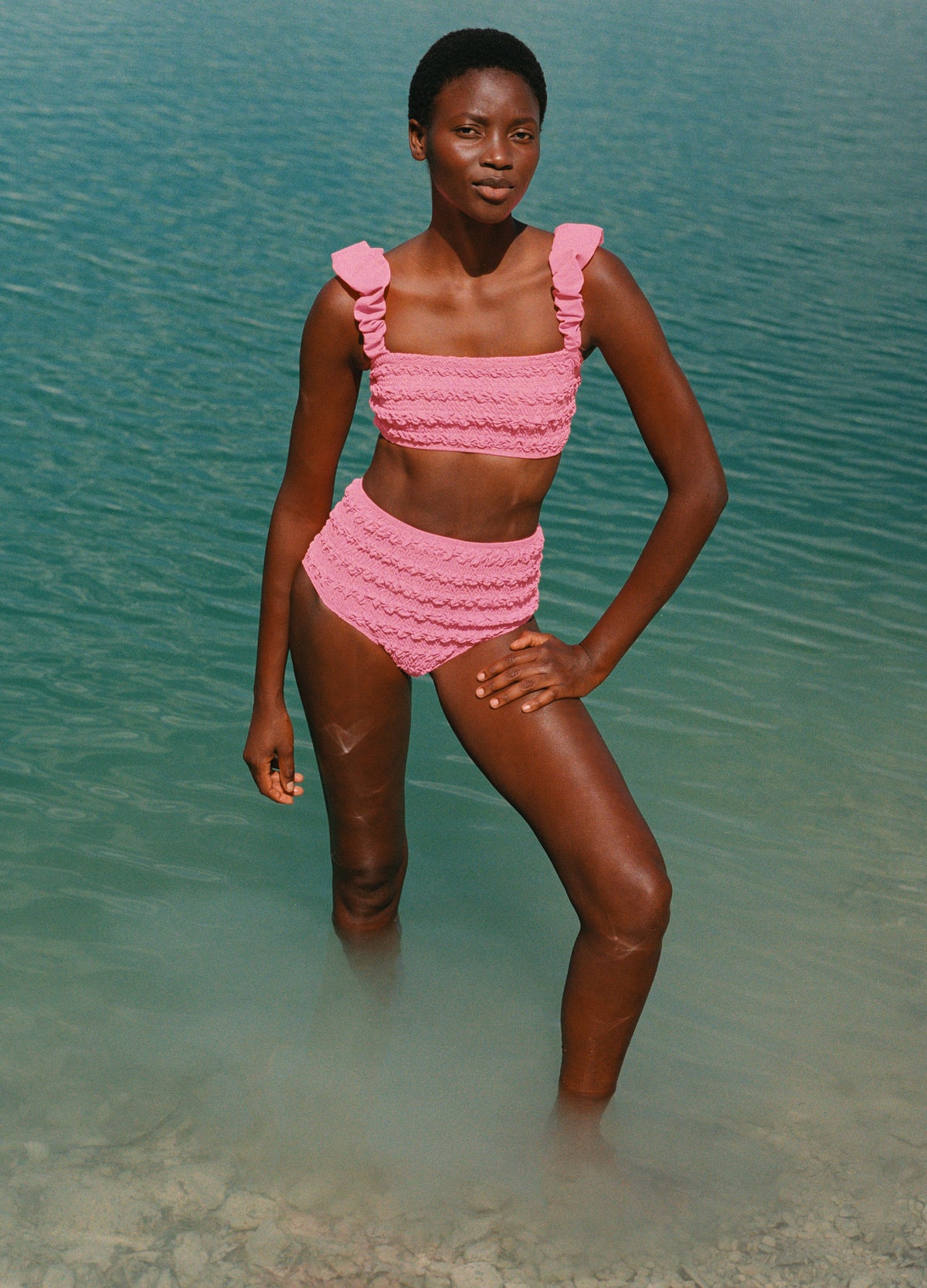 pink-cybelle bikini top-editorial view