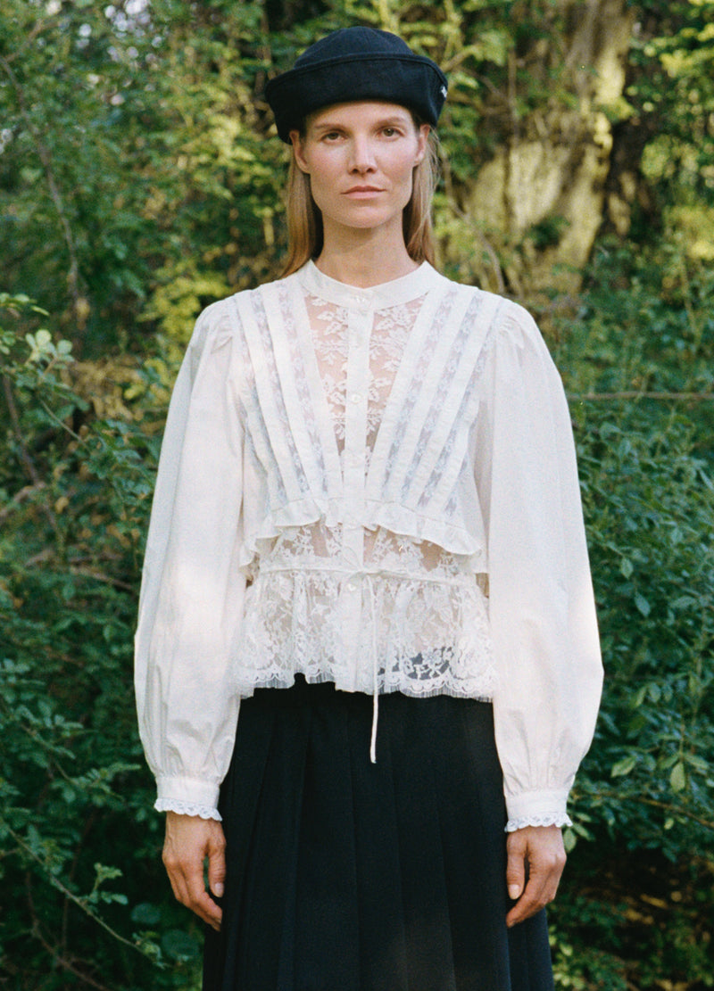 white-kathleen blouse-editorial view - 1