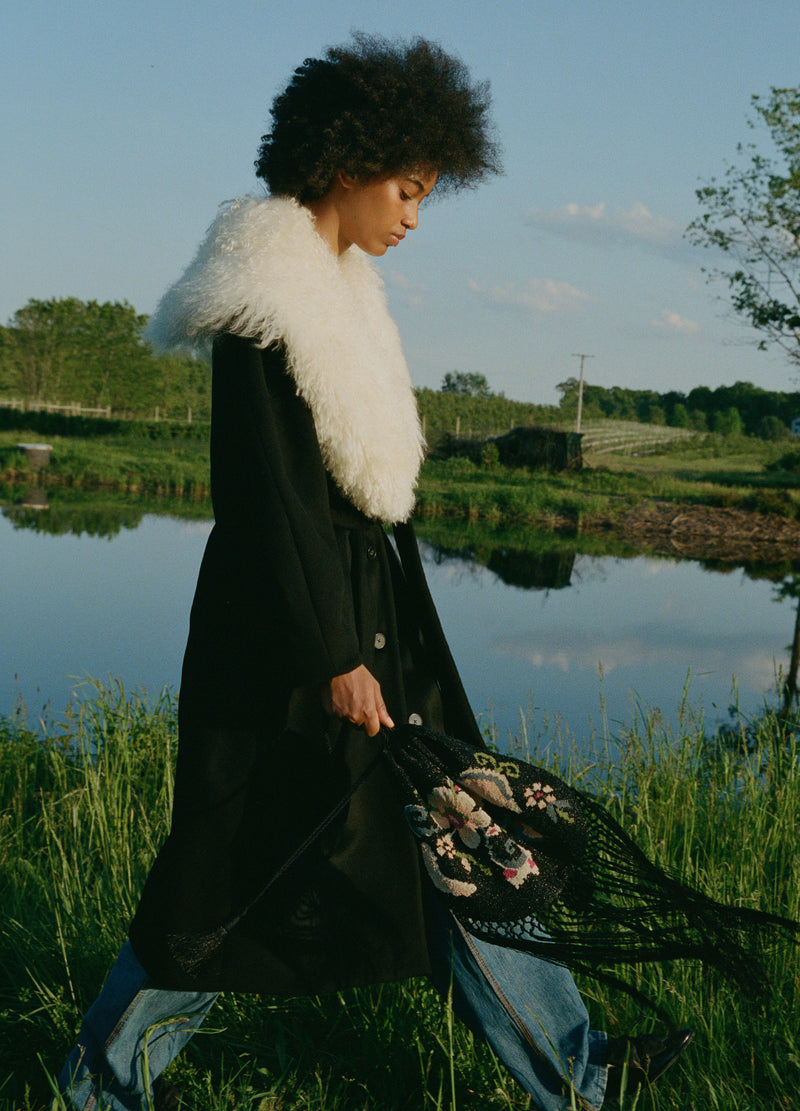 black-michaela coat-editorial view - 1