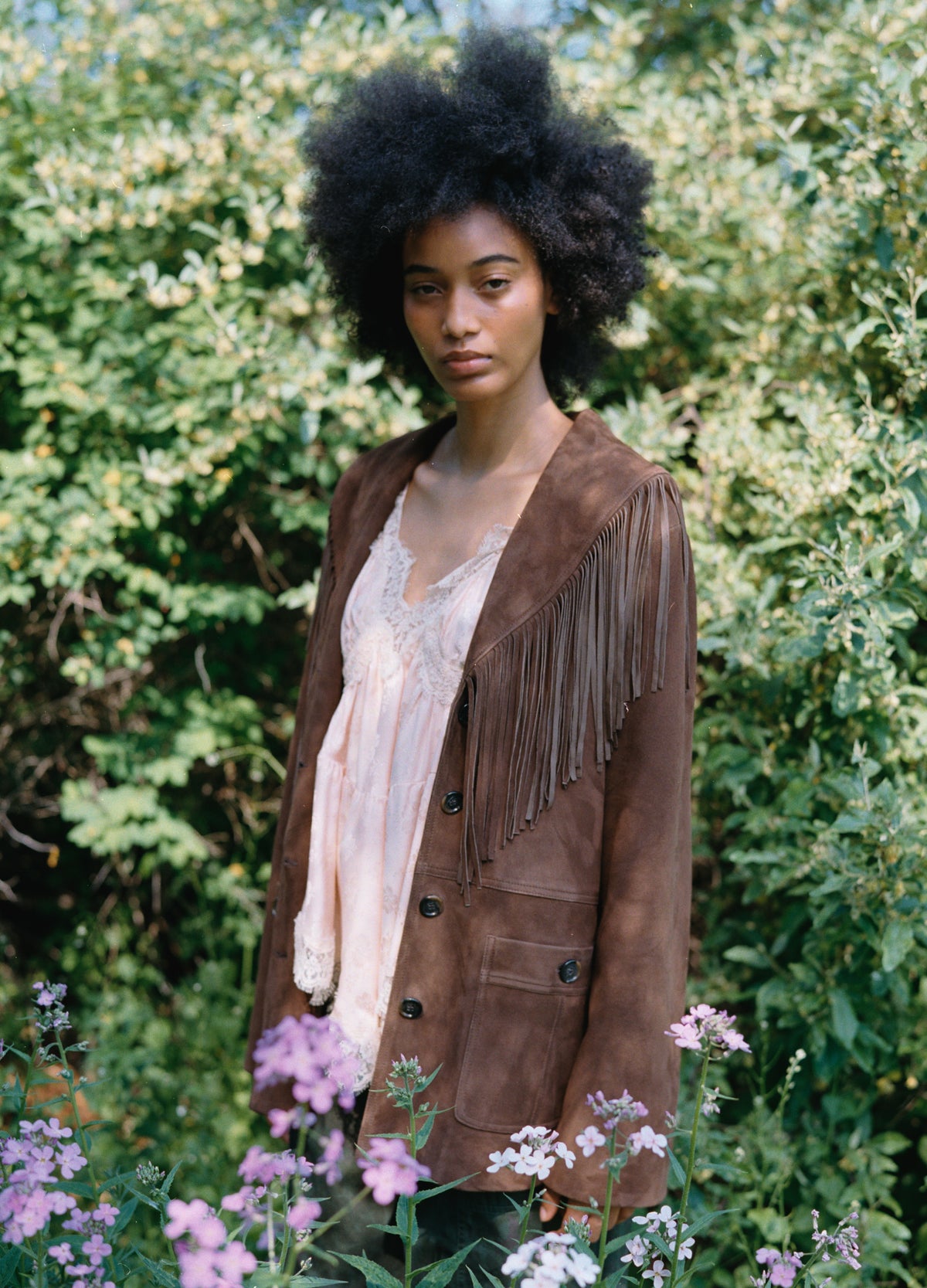 cognac-samantha jacket-editorial view