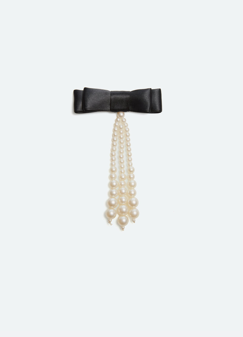 black-lisetta hair clip-flat view - 1