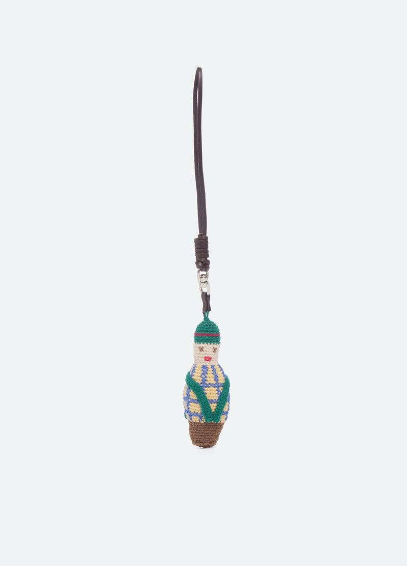 green-liana bag charm-front view - 1