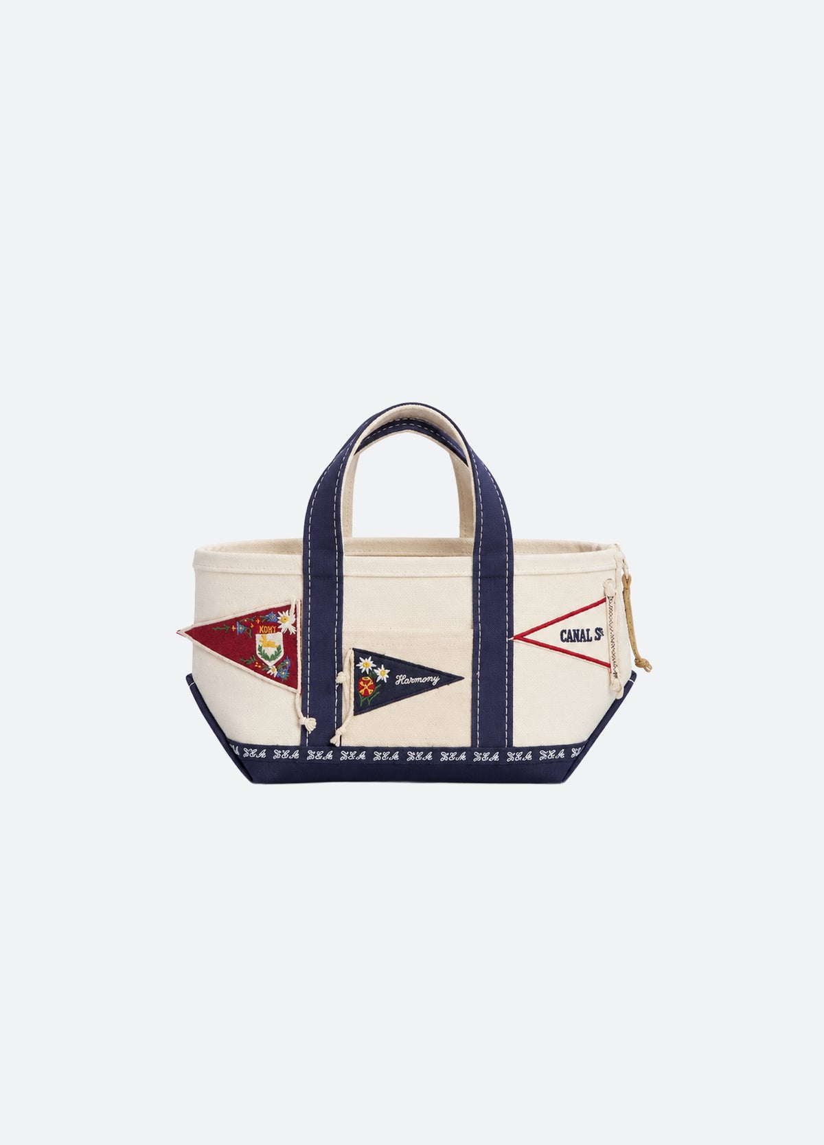 cream-perrie small tote-front view - 2