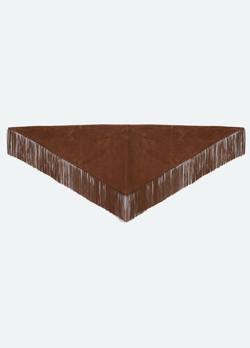 cognac-samantha shawl-flat view - 4