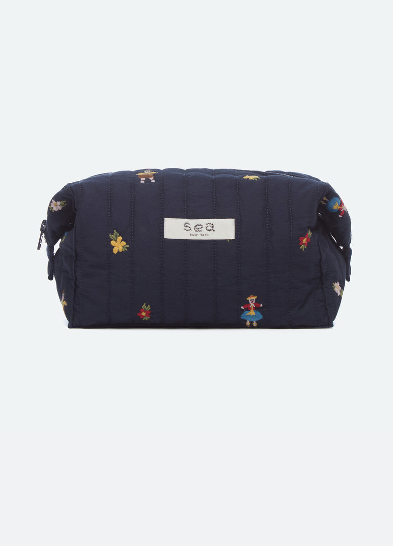 navy-liana cosmetic bag-back view - 3