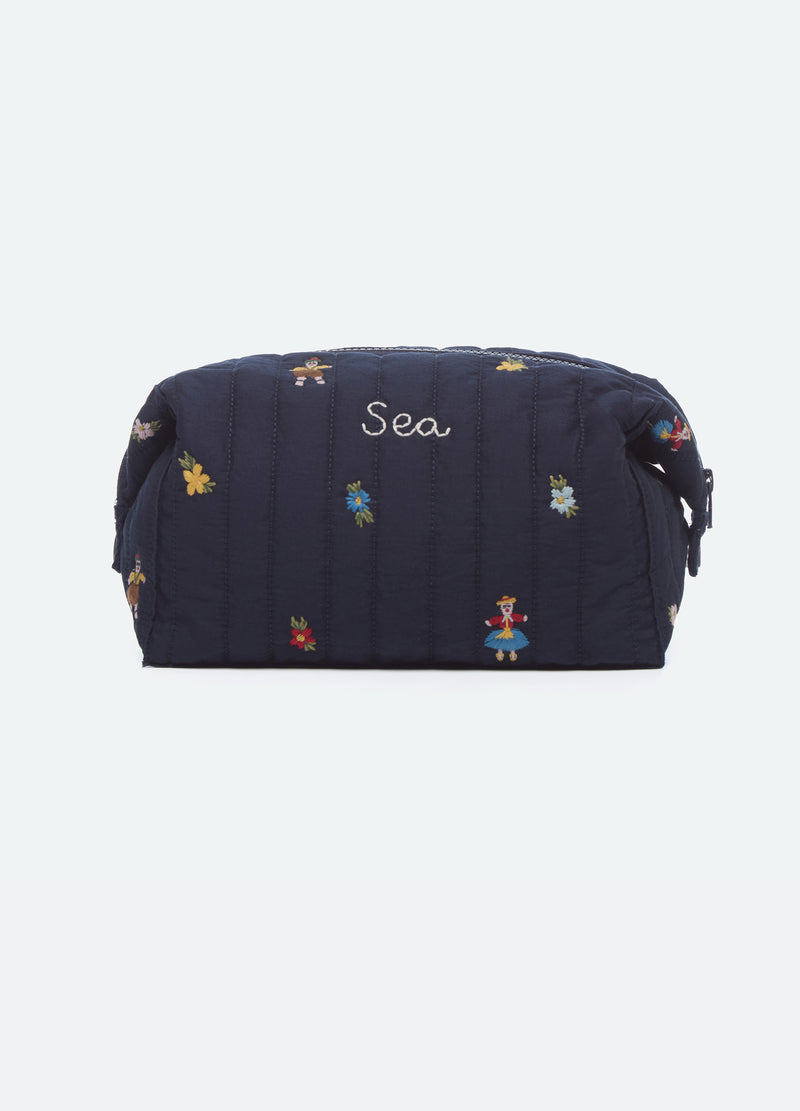navy-liana cosmetic bag-front view - 1