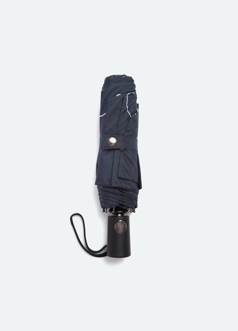 navy-demi umbrella-closed view - 3