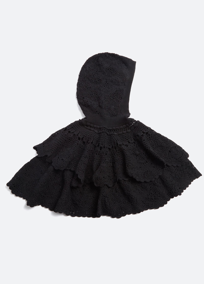black-wright poncho-flat view - 2