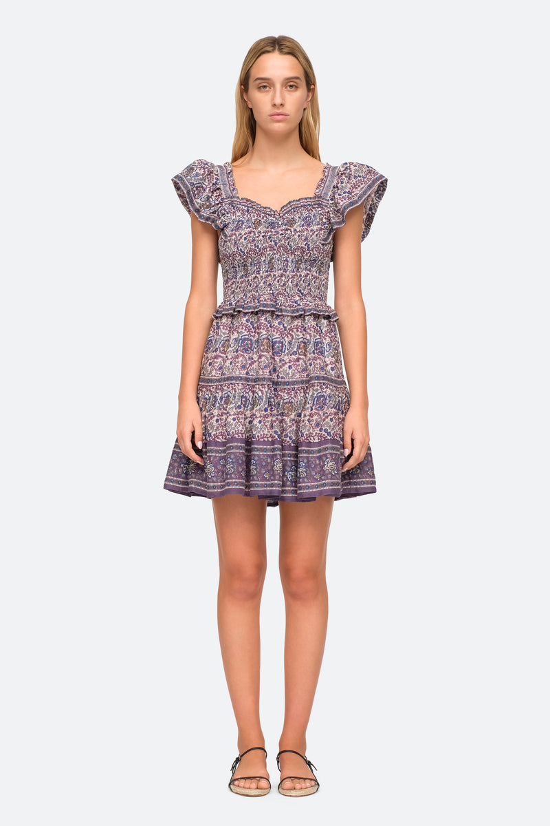 purple-rosita dress-front view - 1